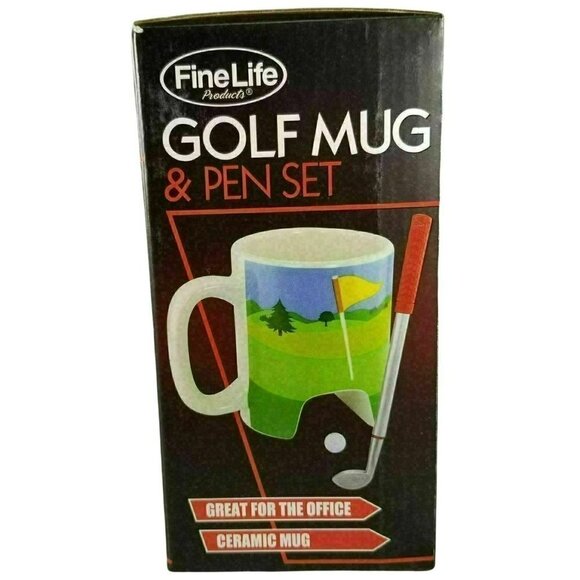 FineLife Products Golf Mug and Pen Set Dad Father Putter Coffee Cup Ceramic New - Picture 5 of 9